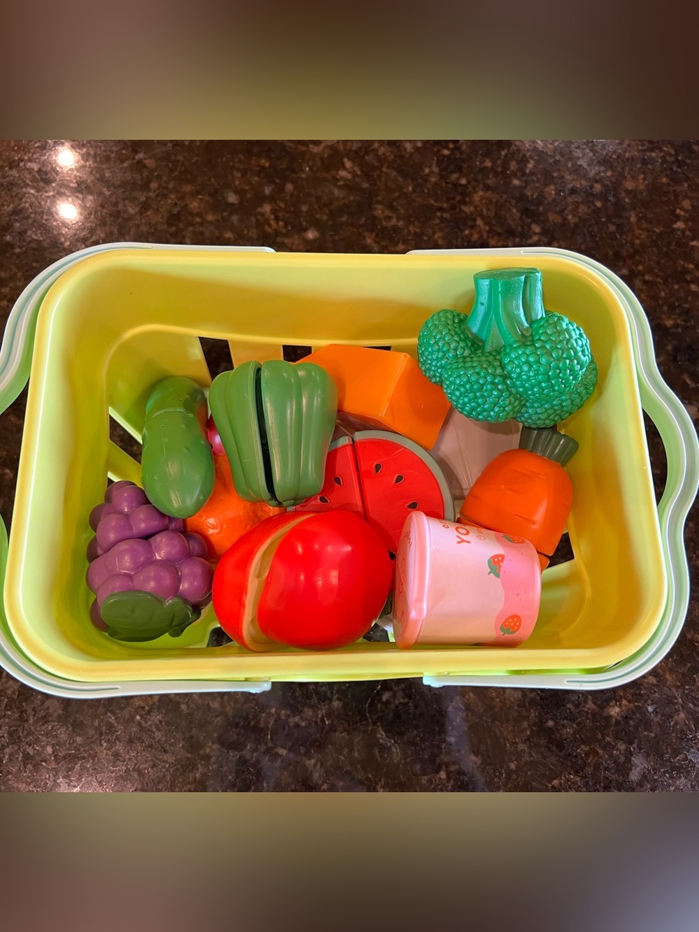 Kids Play Food Cutting Set - Assorted Color Toy Fruits & Veggies - Picture 2 of 3